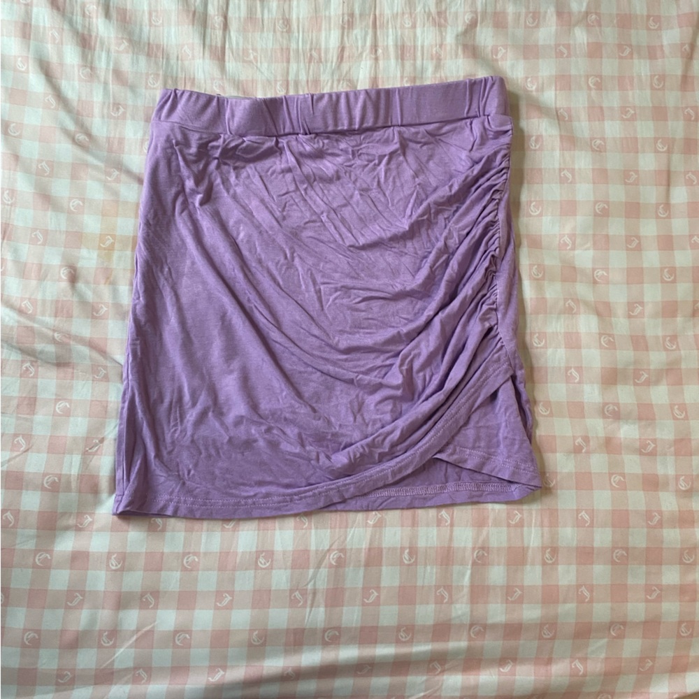 SHEIN ruched skirt light purple size small